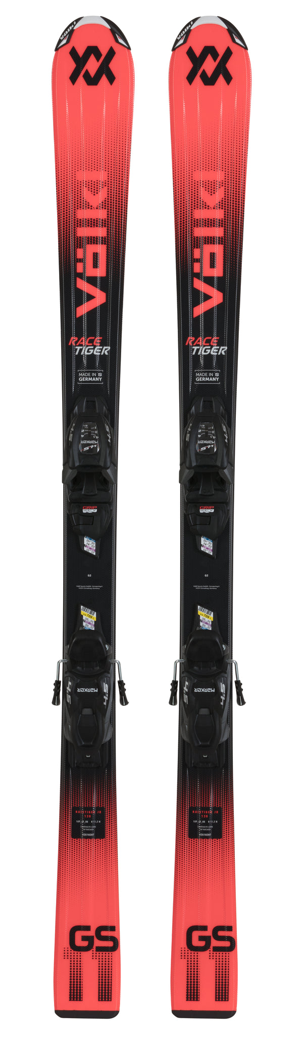 19) Völkl Racetiger jr. rot + Bdg. Motion