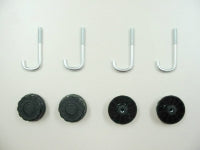 21) Rodellehne Holz/KS + Klemmbügel (original für Davoser- und Hörner-Rodel) Höhe: 23cm , Länge:96cm , mit 4 Stück Original-Klemmen ( passen für Davoser und Hörner-Rodel )