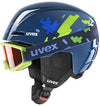 38) Helm Uvex Viti jr. dunkelblau (Set inkl. Brille)